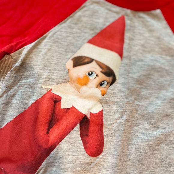 Elf On The Shelf Toddler Baby Long Sleeve Christmas Shirt NWT 18m - Picture 3 of 4